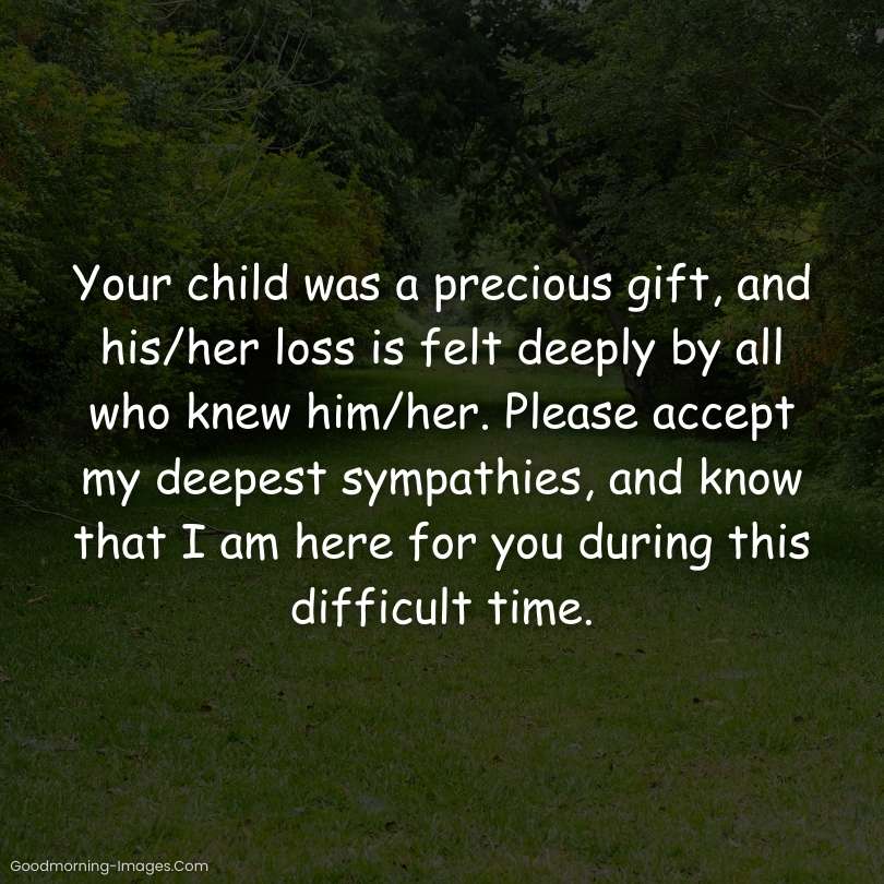 Comforting Sympathy Messages for Loss of a Child