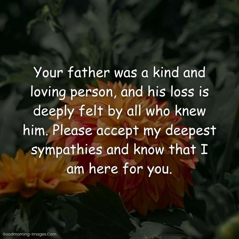 Sympathy Messages For The Lost Father
